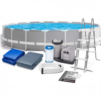 Каркасный бассейн INTEX PRISM FRAME 26756 610 х 132 см, фильтр-насос, лестница, тент, подстилка Каркасный бассейн INTEX PRISM FRAME 26756 610 х 132 см, фильтр-насос, лестница, тент, подстилка