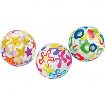 Мяч пляжный INTEX 59040 «УЗОРЫ» d=51 см, от 3 лет микс